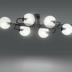 Flash Sale Czarna lampa sufitowa klosze w kształcie kul 831/6A | Kaja Oświetlenie Żyrandole Nowoczesne