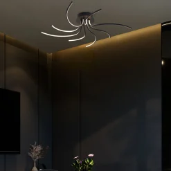 Sklep Kaja Czarna lampa sufitowa LED, nietypowy kształt 2200012-BK DIOGO | Kaja