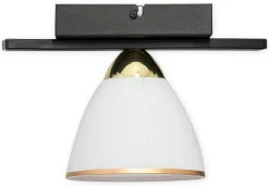 Sklep Kaja Czarna lampa sufitowa, mleczny klosz O3251 P1 CZA + ZL z serii FABER