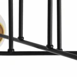 Clearance Czarna lampa sufitowa z białymi kloszami K-4914 ISLA | Kaja Żyrandole Nowoczesne