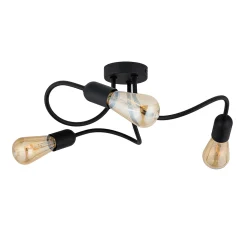 Sklep Kaja Czarna lampa sufitowa z dekoracyjnymi ramionami TK 4407 z serii WAVE