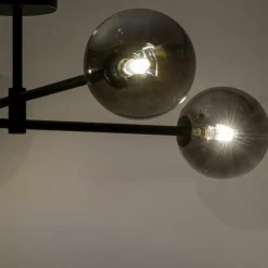 Fashion Czarna lampa sufitowa z grafitowymi kloszami TK 6235 SARIUS | Kaja Żyrandole Nowoczesne