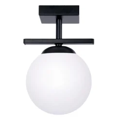 Outlet Czarna lampa sufitowa z jednym kloszem ZM 1210 GLOBE | Kaja Żyrandole Nowoczesne