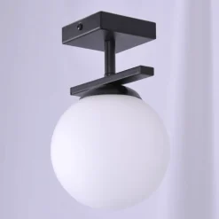 Outlet Czarna lampa sufitowa z jednym kloszem ZM 1210 GLOBE | Kaja Żyrandole Nowoczesne