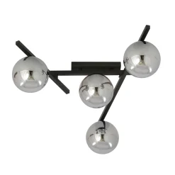 Sklep Kaja Czarna lampa sufitowa z kloszami, do sypialni 1104/4 SMART | Kaja