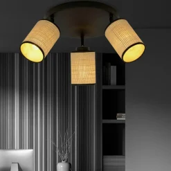 Best Czarna lampa sufitowa z ruchomymi światłami 1151/3PREM YOGA | Kaja Żyrandole Nowoczesne