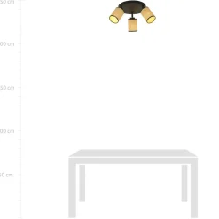 Best Czarna lampa sufitowa z ruchomymi światłami 1151/3PREM YOGA | Kaja Żyrandole Nowoczesne