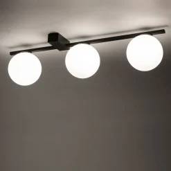 Sklep Kaja Czarna lampa sufitowa z trzema okrągłymi kloszami 10301 PIK | Kaja