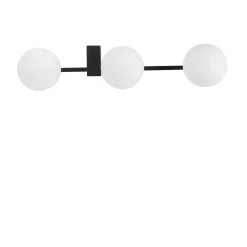 Sklep Kaja Czarna lampa sufitowa z trzema okrągłymi kloszami 10301 PIK | Kaja