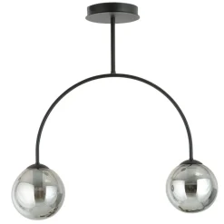 Best Czarna lampa sufitowa z wygiętym w łuk stelażem 1287/2 z serii ARCHI Żyrandole Nowoczesne
