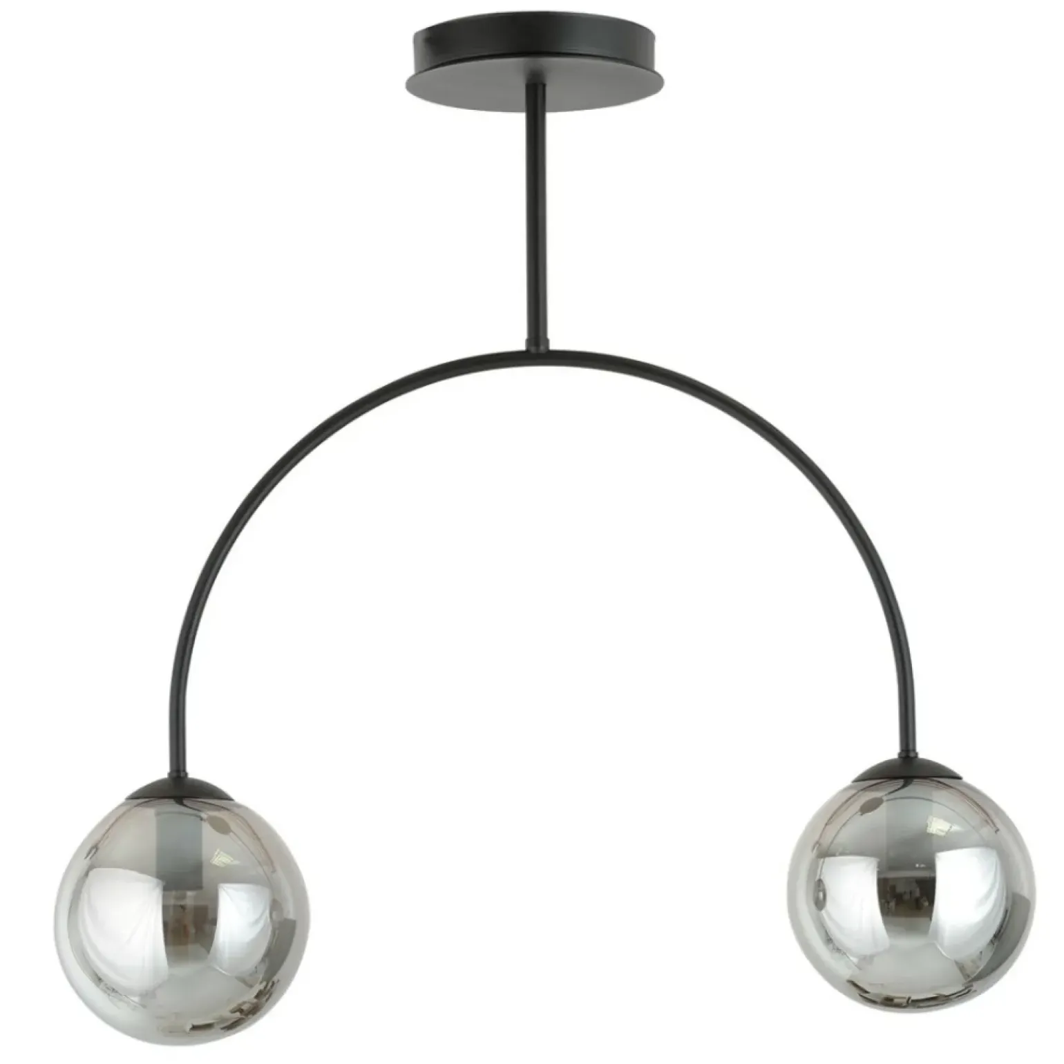 Best Czarna lampa sufitowa z wygiętym w łuk stelażem 1287/2 z serii ARCHI Żyrandole Nowoczesne