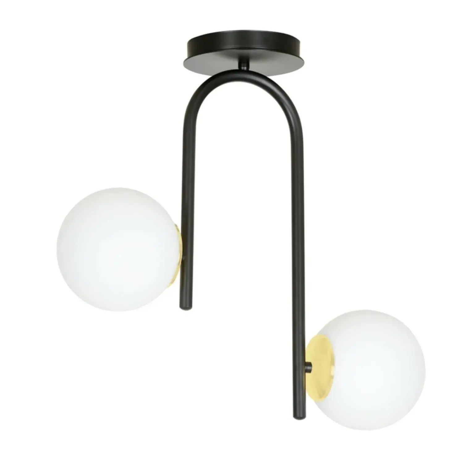 Best Sale Czarna lampa sufitowa ze złotymi podkładkami 1032/2 RAGNAR | Kaja Żyrandole Nowoczesne