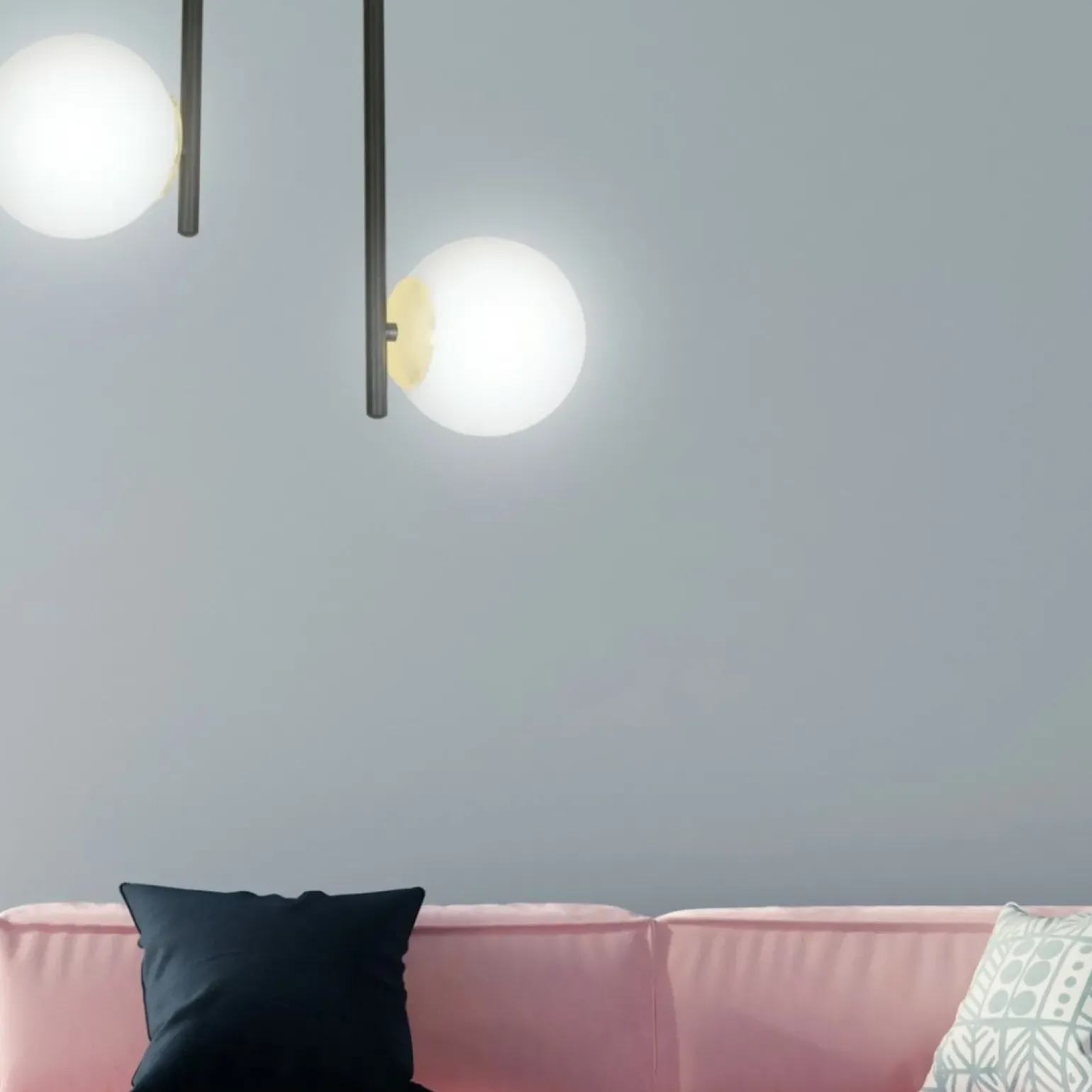 Best Sale Czarna lampa sufitowa ze złotymi podkładkami 1032/2 RAGNAR | Kaja Żyrandole Nowoczesne