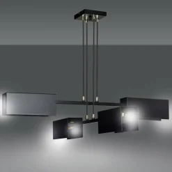 Cheap Czarna lampa wisząca do loftowej kuchni 633/4 TOLOS | Kaja Oświetlenie Żyrandole Nowoczesne