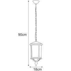 Sklep Kaja Czarna lampa wisząca do oświetlenia tarasu K-8221 z serii MIAMI