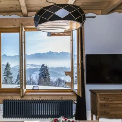 Clearance Czarna lampa wisząca, do salonu LP-8069/1P BK REUS | Kaja Oświetlenie Żyrandole Nowoczesne