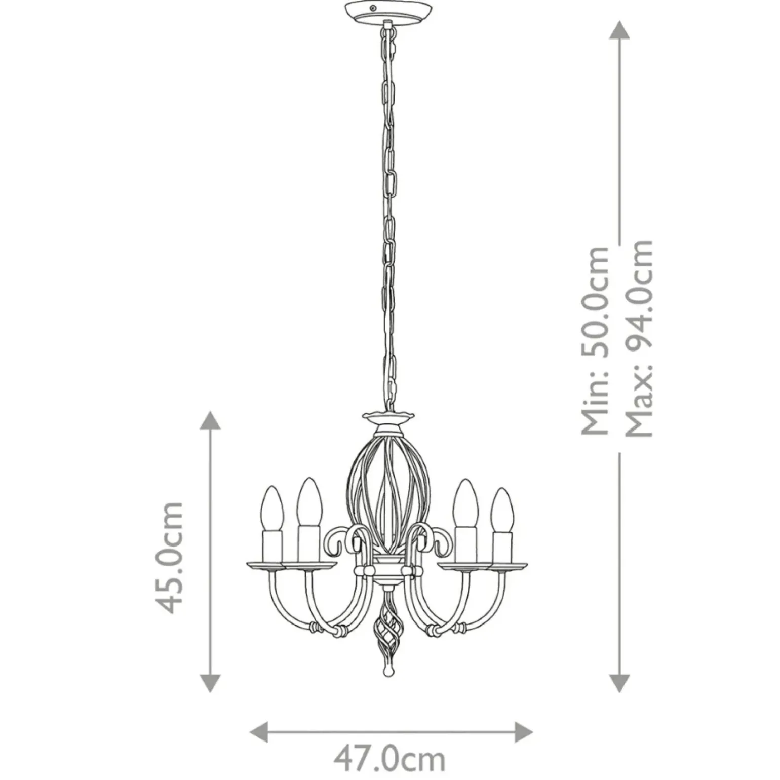 Sklep Kaja Czarna lampa wisząca na łańcuszku ART5-BLACK z serii ARTISAN