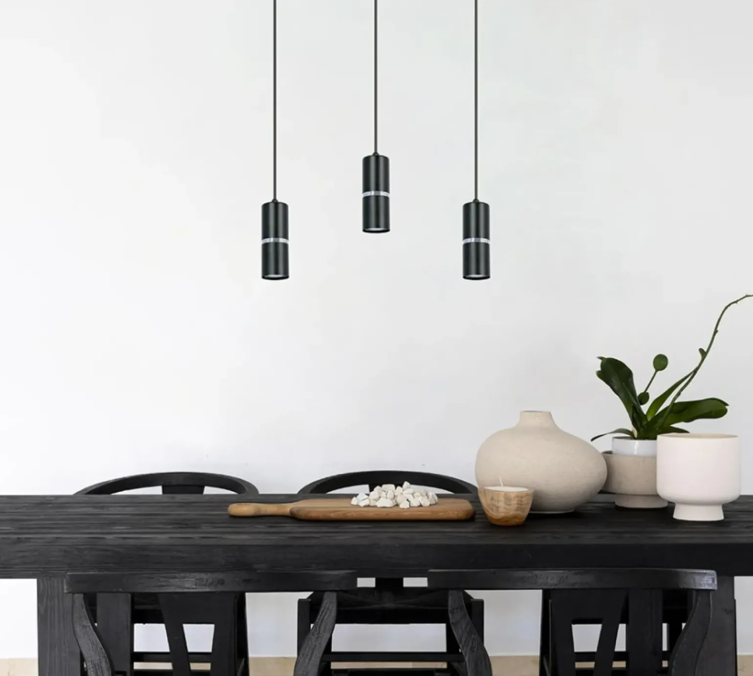 Shop Czarna lampa wisząca na podłużnej listwie K-5246 z serii VESTA Żyrandole Nowoczesne