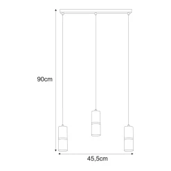 Shop Czarna lampa wisząca na podłużnej listwie K-5246 z serii VESTA Żyrandole Nowoczesne