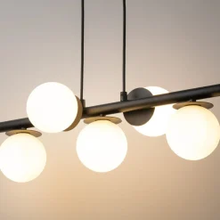 Best Czarna lampa wisząca w klasycznym stylu SIG 40787 z serii AVOLA Żyrandole Nowoczesne