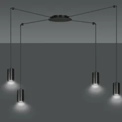 Store Czarna lampa wisząca w stylu industrialnym 524/4 | Kaja Oświetlenie Żyrandole Nowoczesne