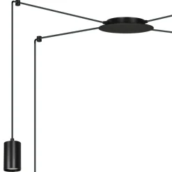 Store Czarna lampa wisząca w stylu industrialnym 524/4 | Kaja Oświetlenie Żyrandole Nowoczesne