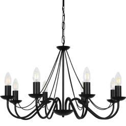 Sklep Kaja Czarna lampa wisząca w stylu rustykalnym K-3992 BARTEZ | Kaja