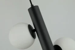 Best Czarna lampa wisząca z białymi kloszami AZ4424 CORTEGA | Kaja Żyrandole Nowoczesne