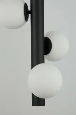 Best Czarna lampa wisząca z białymi kloszami AZ4424 CORTEGA | Kaja Żyrandole Nowoczesne