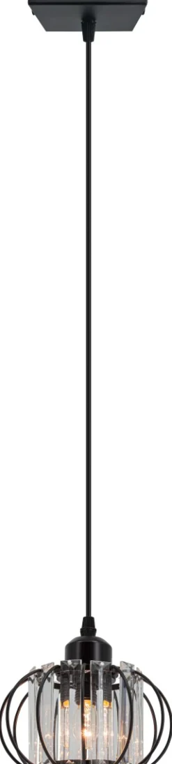 Sklep Kaja Czarna lampa wisząca z dekoracyjnym kloszem 8221/1 BL z serii AC