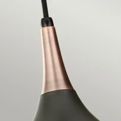 Hot Czarna lampa wisząca, z dużym gwintem FE-BESO-P-M-DBZ z serii BESO Żyrandole Nowoczesne