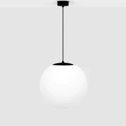 Hot Czarna lampa wisząca z dużym kloszem 30 cm K-4922 | Kaja Oświetlenie Żyrandole Nowoczesne