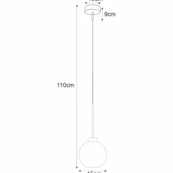 New Czarna lampa wisząca z dymionym kloszem K-4877 z serii ALDAR Żyrandole Nowoczesne