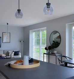 New Czarna lampa wisząca z dymionym kloszem K-4877 z serii ALDAR Żyrandole Nowoczesne