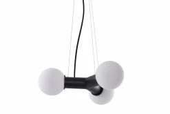 Store Czarna lampa wisząca z kloszami do salonu AZ3171 POPE | Kaja Żyrandole Nowoczesne