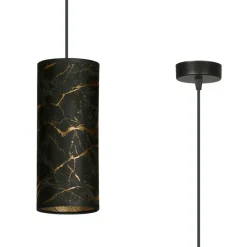 Cheap Czarna lampa wisząca z marmurowym wzorem 1056/1 KARLI | Kaja Żyrandole Nowoczesne