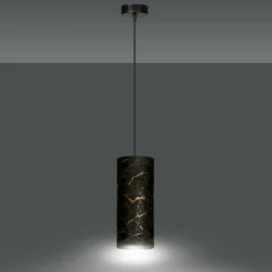 Cheap Czarna lampa wisząca z marmurowym wzorem 1056/1 KARLI | Kaja Żyrandole Nowoczesne