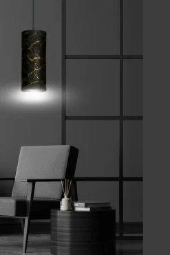 Cheap Czarna lampa wisząca z marmurowym wzorem 1056/1 KARLI | Kaja Żyrandole Nowoczesne