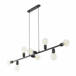 Cheap Czarna lampa wisząca z oprawkami na żarówki E27 TK 5722 z serii PORTO Żyrandole Nowoczesne