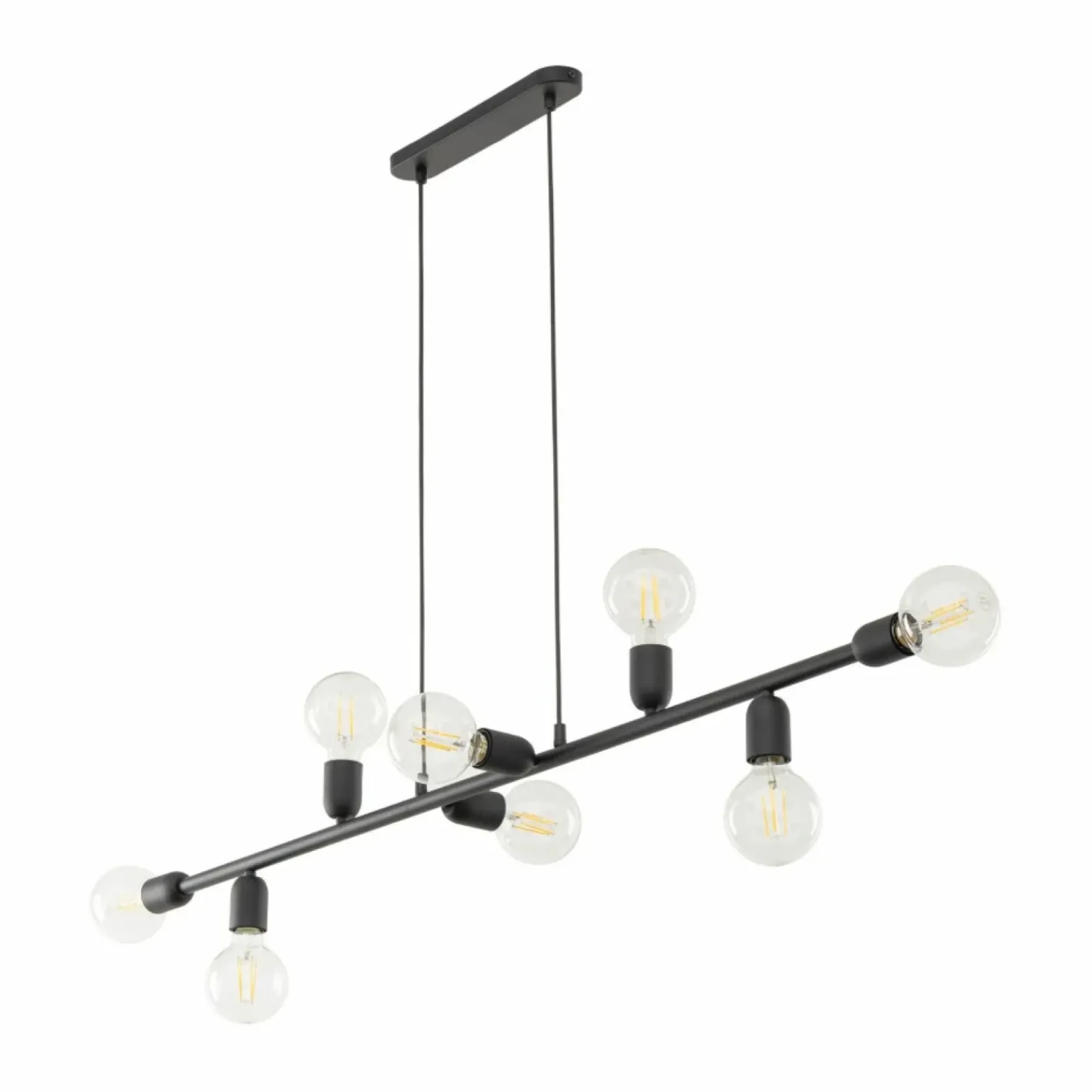 Cheap Czarna lampa wisząca z oprawkami na żarówki E27 TK 5722 z serii PORTO Żyrandole Nowoczesne