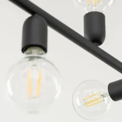 Cheap Czarna lampa wisząca z oprawkami na żarówki E27 TK 5722 z serii PORTO Żyrandole Nowoczesne