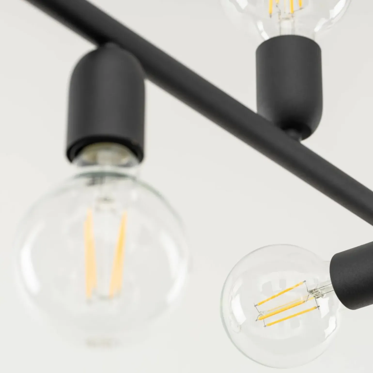 Cheap Czarna lampa wisząca z oprawkami na żarówki E27 TK 5722 z serii PORTO Żyrandole Nowoczesne