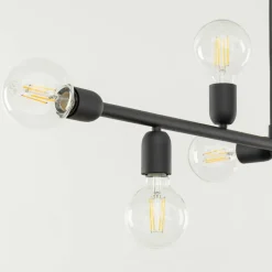 Cheap Czarna lampa wisząca z oprawkami na żarówki E27 TK 5722 z serii PORTO Żyrandole Nowoczesne