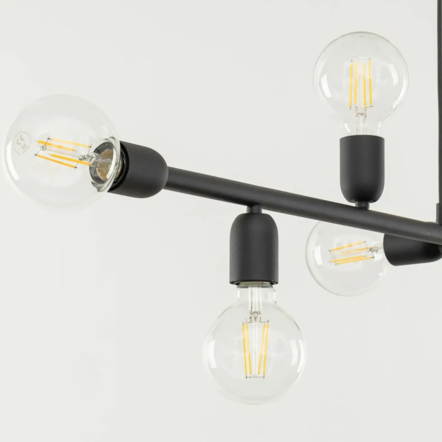 Cheap Czarna lampa wisząca z oprawkami na żarówki E27 TK 5722 z serii PORTO Żyrandole Nowoczesne