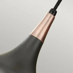 Clearance Czarna lampa wisząca z ozdobą FE-BESO-P-S-DBZ z serii BESO Żyrandole Nowoczesne