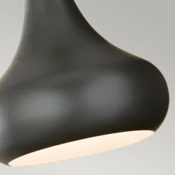 Clearance Czarna lampa wisząca z ozdobą FE-BESO-P-S-DBZ z serii BESO Żyrandole Nowoczesne