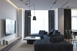 Store Czarna lampa wisząca z regulacją wysokości 454/1 | Kaja Oświetlenie Żyrandole Nowoczesne