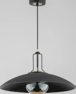 Cheap Czarna lampa wisząca z rozłożystym kloszem AL 60969 | Kaja Żyrandole Nowoczesne