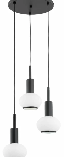 Store Czarna lampa wisząca z trzema zwisami AL 62310 ZEBRA | Kaja Żyrandole Nowoczesne