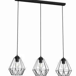Best Czarna lampa wisząca z trzema źródłami światła LX 0605 z serii BERGEN Żyrandole Nowoczesne
